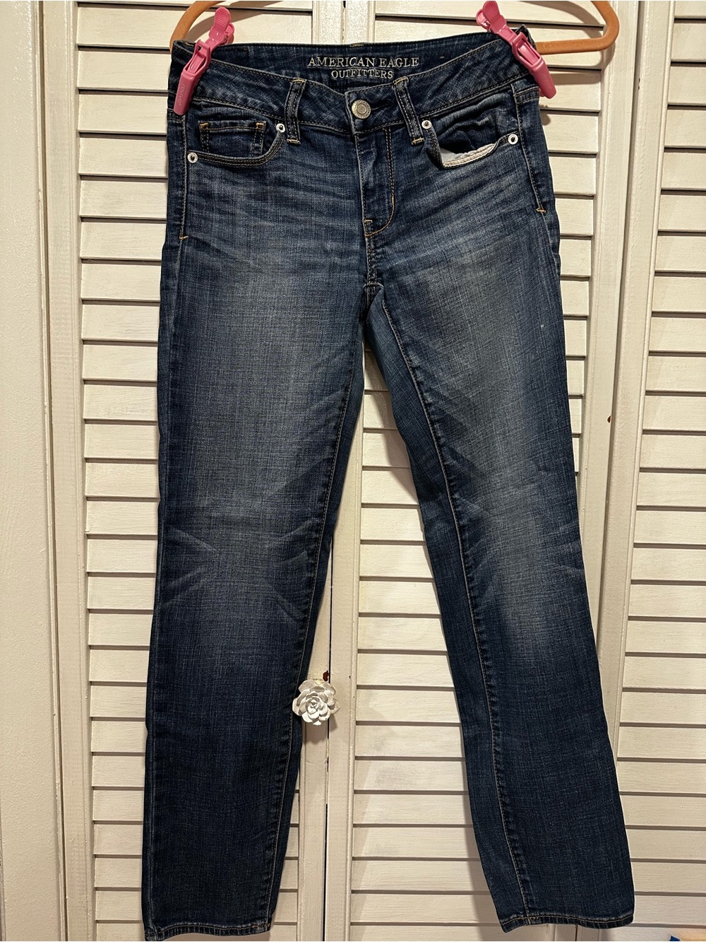 American Eagle Outfitters Women's Dark Blue Skinny Jeans